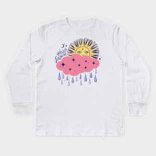 Hello sunshine Kids Long Sleeve T-Shirt